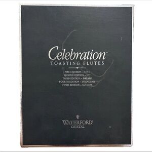 Waterford Crystal Celebration 2nd Edition Joy Champagne Toasting Flutes